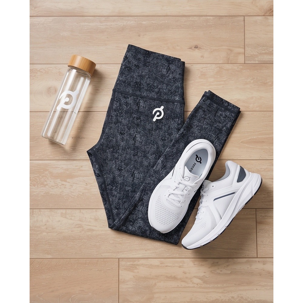 Peloton M Womens High Rise Leggings Gray Speckled Space Dye Athletic Yoga Pants - Picture 10 of 10